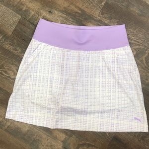 NWOT PUMA PWRSHAPE tennis skirt with shorts white lavender purple